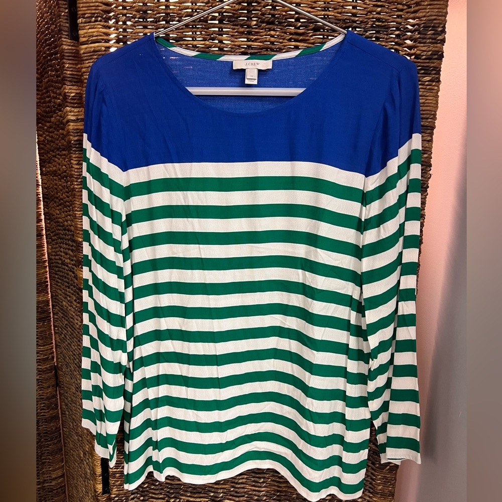 J. Crew-Stripe shirt- Size:10, Pre-Owned good condition